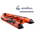 ADMIRAL - RIB надуваема лодка с твърдо дъно и кил Base 410 Orange/Black и конзола за управление