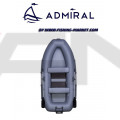 ADMIRAL - Надуваема гребна лодка с твърдо дъно AM-280T - сива