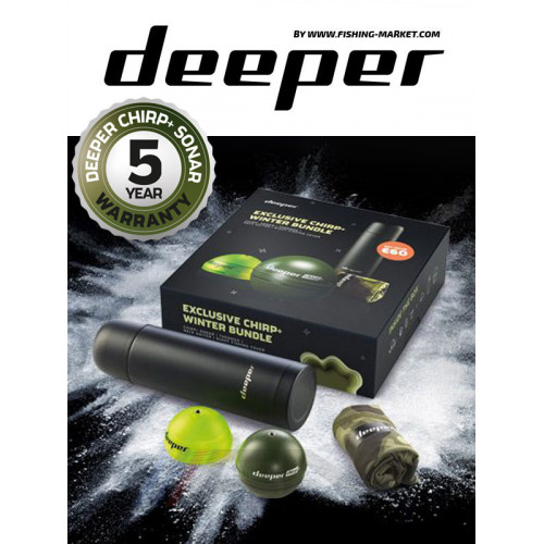 DEEPER Smart Sonar CHIRP+ Winter Bundle 2019 Limited Edition - Безжичен трилъчев сонар Wi-Fi / GPS / BG Menu
