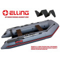 ELLING - Надуваема моторна лодка с твърдо дъно Forsag F290POL - тъмно сива