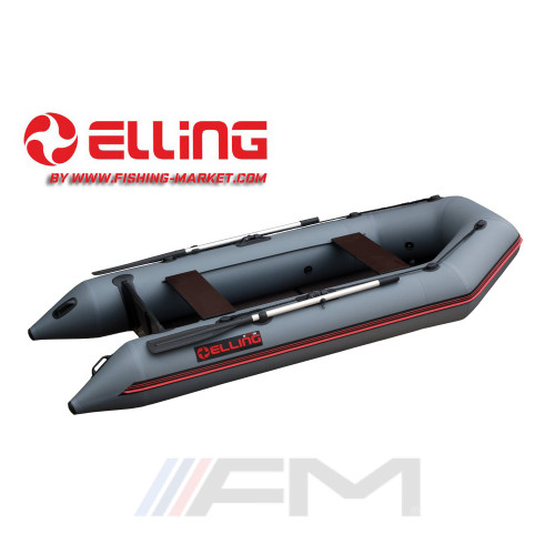 ELLING - Надуваема моторна лодка с твърдо дъно и надуваем кил Patriot PT290 - тъмно сива