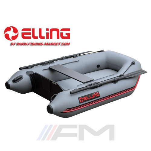ELLING - Надуваема моторна лодка с твърдо надуваемо дъно Tender T240AIR - тъмно сива