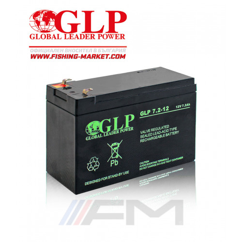 Акумулаторна тягова батерия GLP AGM - 7.2Ah 12V