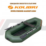 KOLIBRI - Надуваема гребна лодка с твърдо дъно K-230SC Super Light - зелен