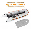 KOLIBRI - Надуваема моторна лодка с алуминиево дъно и надуваем кил KM-330D ALF Profi - светло сив