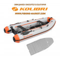 KOLIBRI - Надуваема моторна лодка с алуминиево дъно и надуваем кил KM-330DSL ALF - светло сива