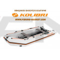 KOLIBRI - Надуваема моторна лодка с твърдо дъно и надуваем кил KM-360D PFS Profi - светло сив
