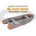 KOLIBRI - Надуваема моторна лодка с алуминиево дъно и надуваем кил KM-360DSL ALF - тъмно сива и оранжево