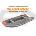 KOLIBRI - Надуваема моторна лодка с алуминиево дъно и надуваем кил KM-360DSL ALF - тъмно сив и оранжево