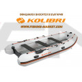 KOLIBRI - Надуваема моторна лодка с твърдо дъно и надуваем кил KM-400DSL PFS - светло сива