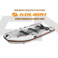 KOLIBRI - Надуваема моторна лодка с алуминиево дъно и надуваем кил KM-400DSL ALF - светло сива