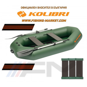 KOLIBRI - Надуваема гребна лодка с твърдо дъно K-250TS SC Profi - зелен