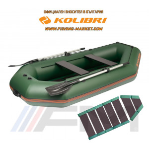 KOLIBRI - Надуваема гребна лодка с твърдо дъно K-300CTS SC Standard - зелена