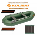 KOLIBRI - Надуваема гребна лодка с твърдо дъно K-290TS SC Profi - зелена