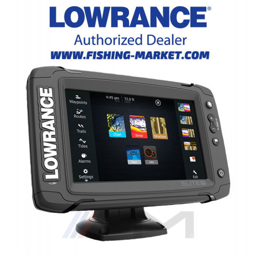 LOWRANCE Elite-7 Ti Combo Touchscreen (BG Menu) - Сонар с GPS (цветен) + TotalScan сонда (Mid/High) 83/200/455/800 Khz