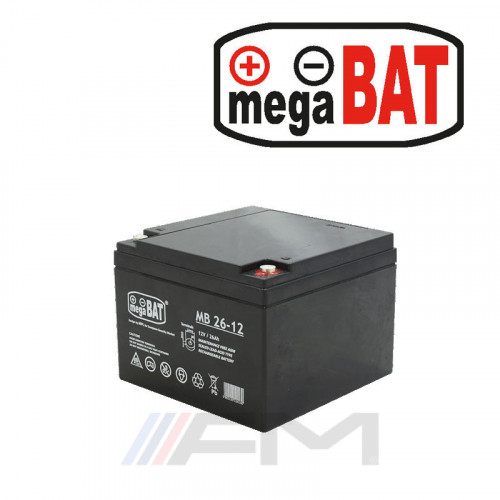 Акумулаторна тягова батерия MEGABAT AGM - MB 26Ah 12V