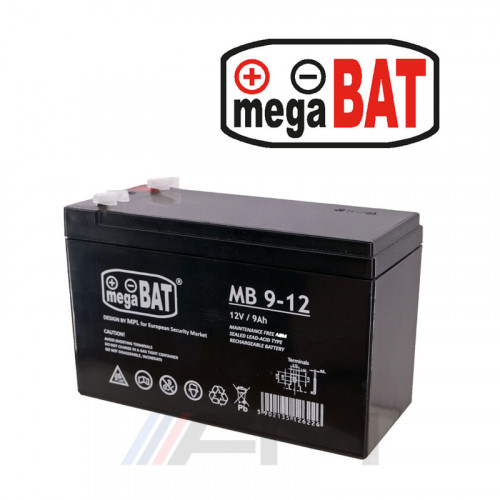 Акумулаторна тягова батерия MEGABAT AGM - MB 9Ah 12V