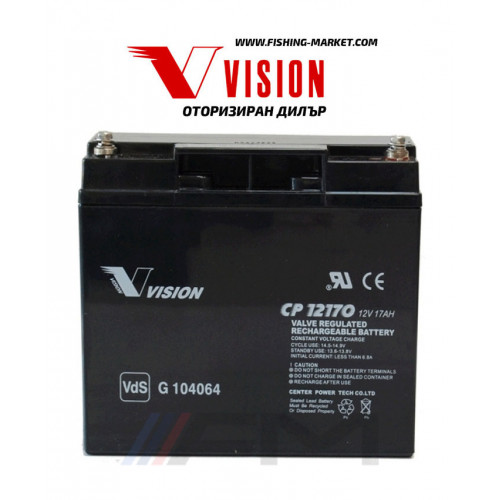 VISION Акумулаторна батерия 17Ah 12V - тягова