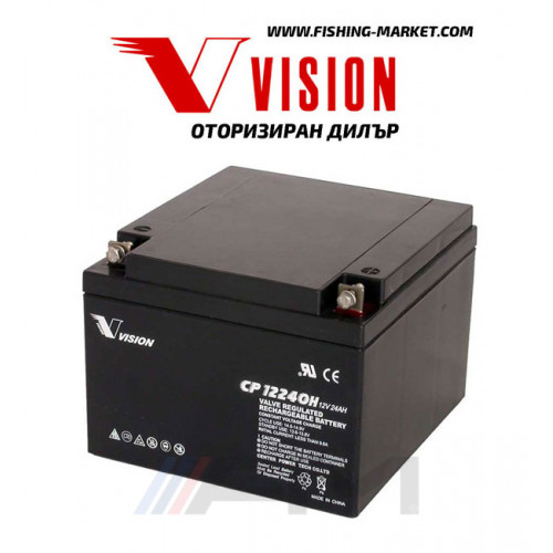 VISION Акумулаторна батерия 24Ah 12V - тягова