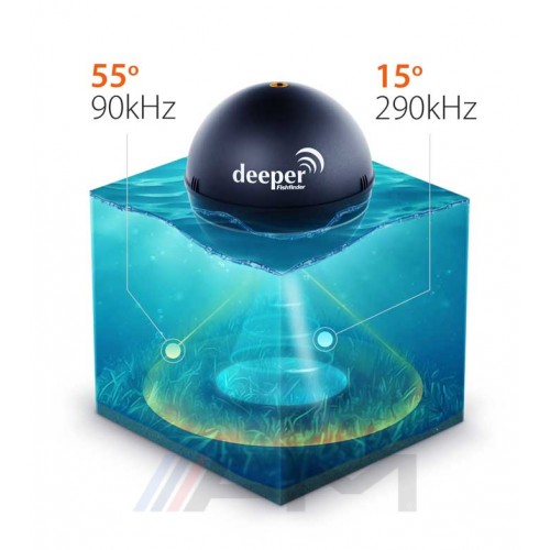 DEEPER - Smart Fishfinder (BG Menu) - Двулъчев безжичен сонар за таблети и смартфони