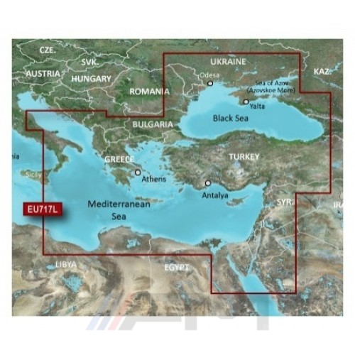 BlueChart g2 Vision 2012 за Източно Средиземноморие и Черно море