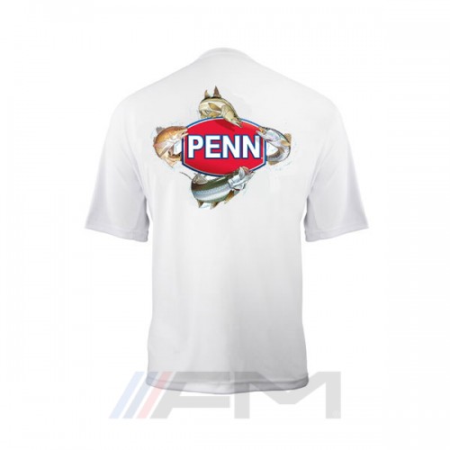 PENN White Short Sleeve Performance Shirt - L (тениска)